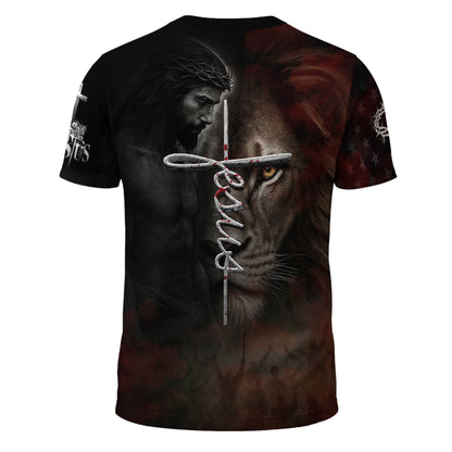 Trust In The Lord Knight Cross & Lion Christian T-Shirt