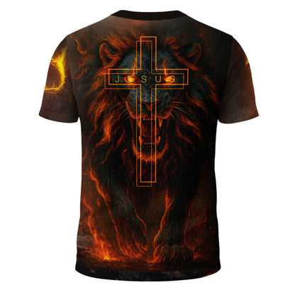 I Can’t But I Know A Guy Fiery Cross Lion of Judah Christian Faith T-Shirt