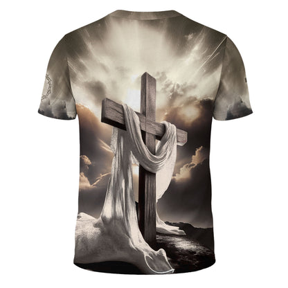 Jesus The Way The Truth The Life Lion Lamb Cross T-Shirt