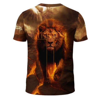 I Can’t But I Know A Guy Lion of Judah Fire Cross Christian T-Shirt