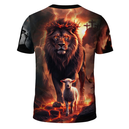 Revelation Fire “Jesus Is Coming Back” Lion and Lamb Christian T-Shirt