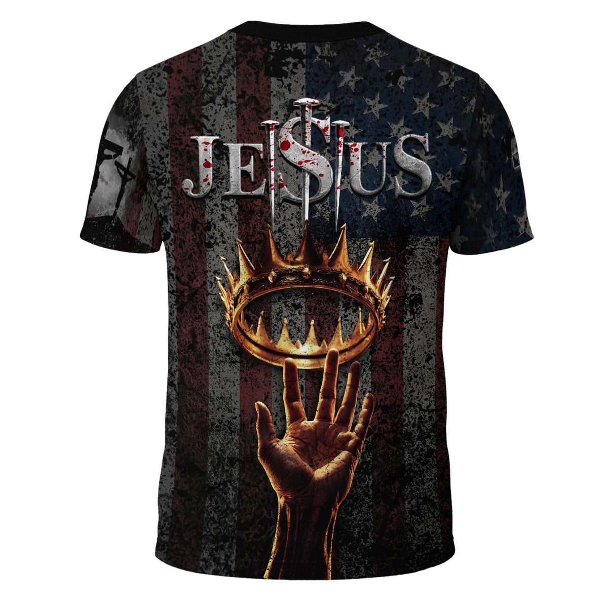 One Nation Under God Lion & Cross Christian T-Shirt