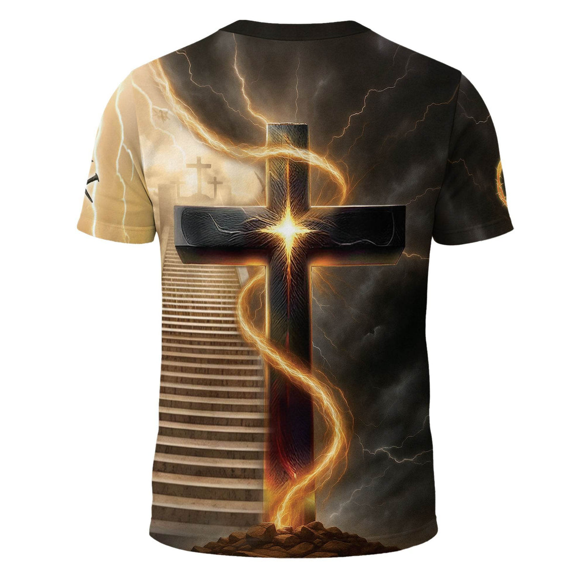 I Can Do All Things Through Christ Lion Cross Lightning T-Shirt