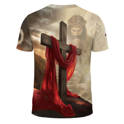 Faith Over Fear Jesus Lion & Cross Christian T-Shirt