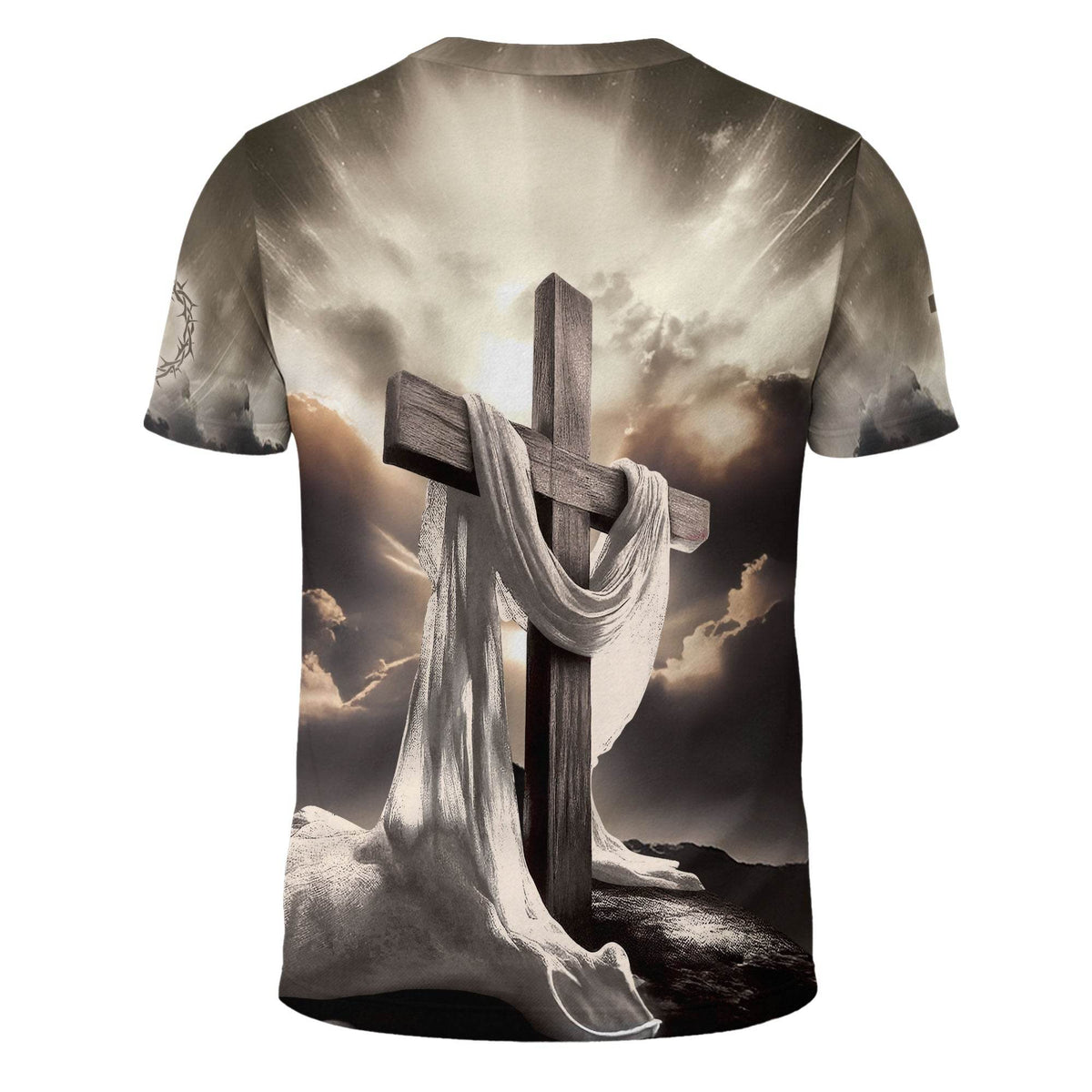 Faith Over Fear Lion Cross & Lamb Christian T-Shirt