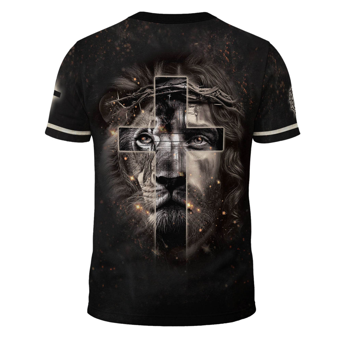 Roaring Lion & Cross Faith Over Fear Christian T-Shirt
