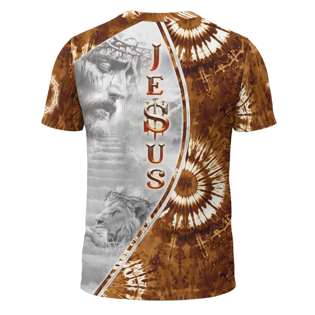 Faith Over Fear Lion & Jesus Cross Christian T-Shirt