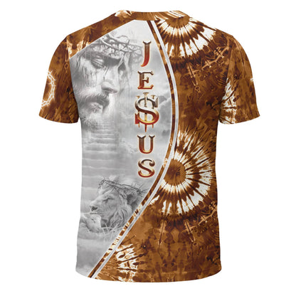 Faith Over Fear Lion & Jesus Cross Christian T-Shirt
