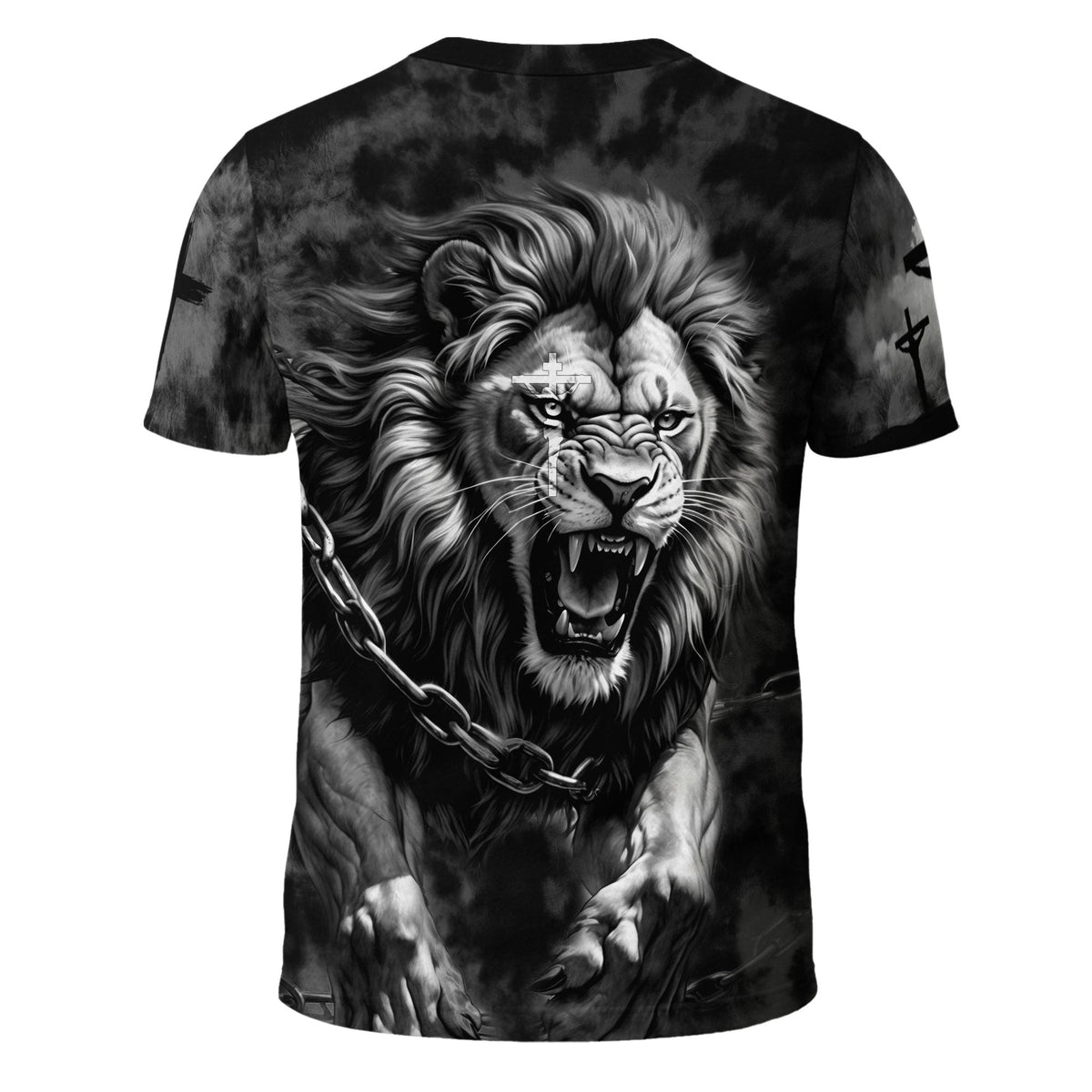 I Can’t But I Know A Guy Jesus Cross Lion Of Judah Black And White Christian T-Shirt