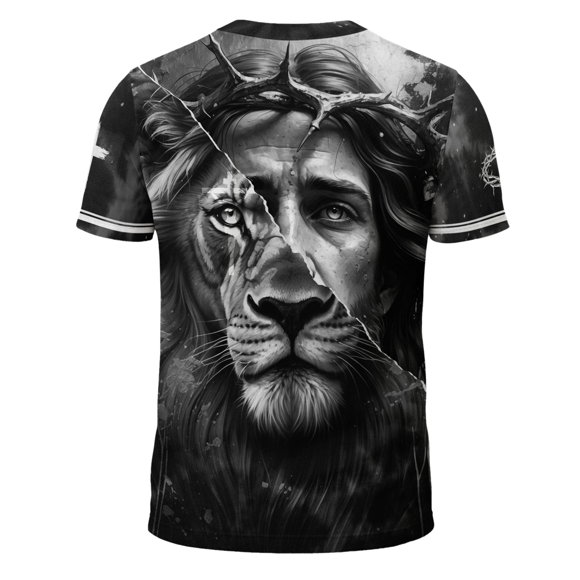Jesus Lion Of Judah Cross Crown Of Thorns The Way The Truth The Life T-Shirt
