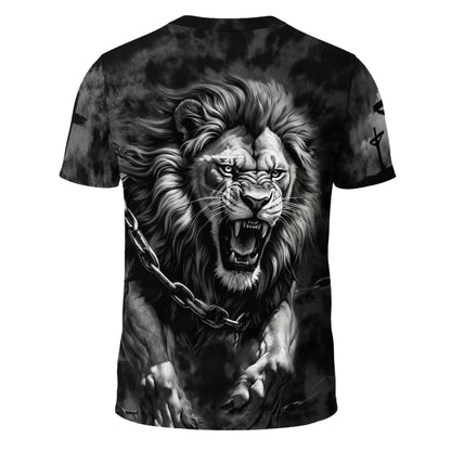 Black And White Jesus Lion Of Judah Cross The Way The Truth The Life T-Shirt