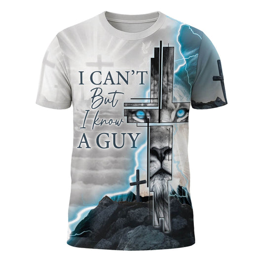 Lightning Roar – I Can’t But I Know A Guy Lion Cross T-shirt
