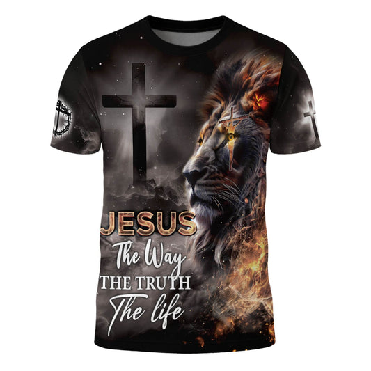 The Lion & The Cross – Jesus: The Way, The Truth, The Life T-shirt