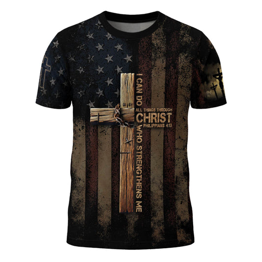 I Can Do All Things Through Christ | Philippians 4:13 Cross & Crown Tee