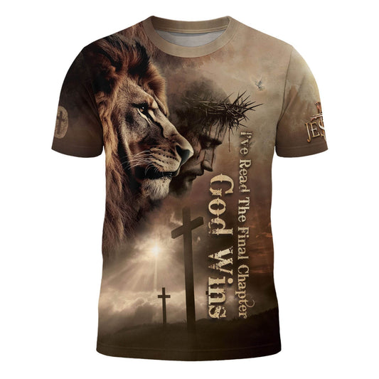 The Lion Watches, God Wins | Victory in Christ Design T-Shirt