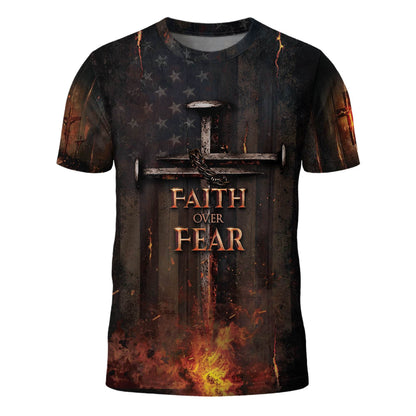 Faith Over Fear Patriotic T-Shirt