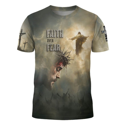 Faith Over Fear Jesus Crown of Thorns T-Shirt