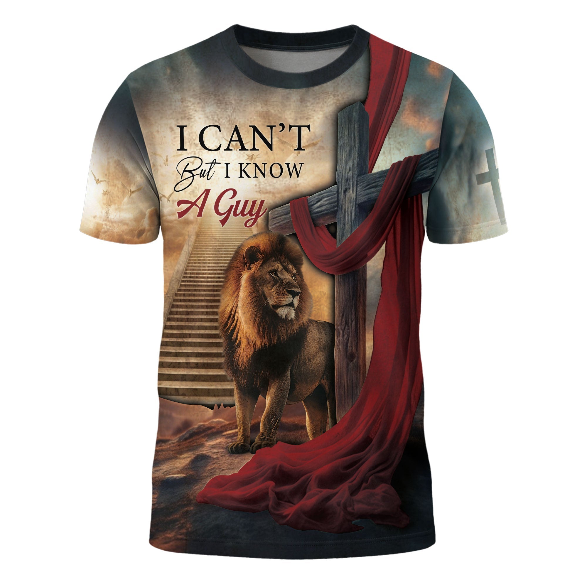 I Can't But He Can Lion On The Stairway To Heaven T-Shirt
