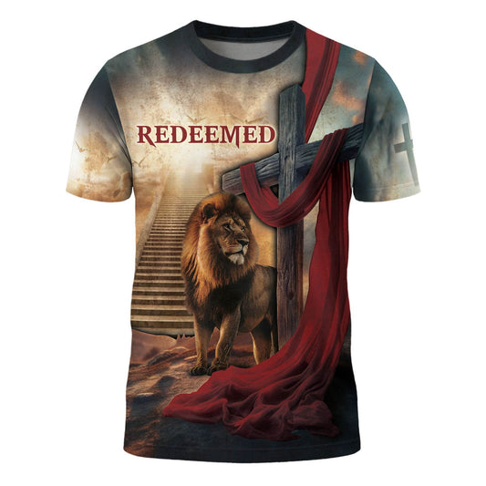 Redeemed By The King Lion And Stairway To Heaven T-Shirt