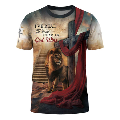I’ve Read The Final Chapter God Wins Lion Cross Christian Faith T-Shirt