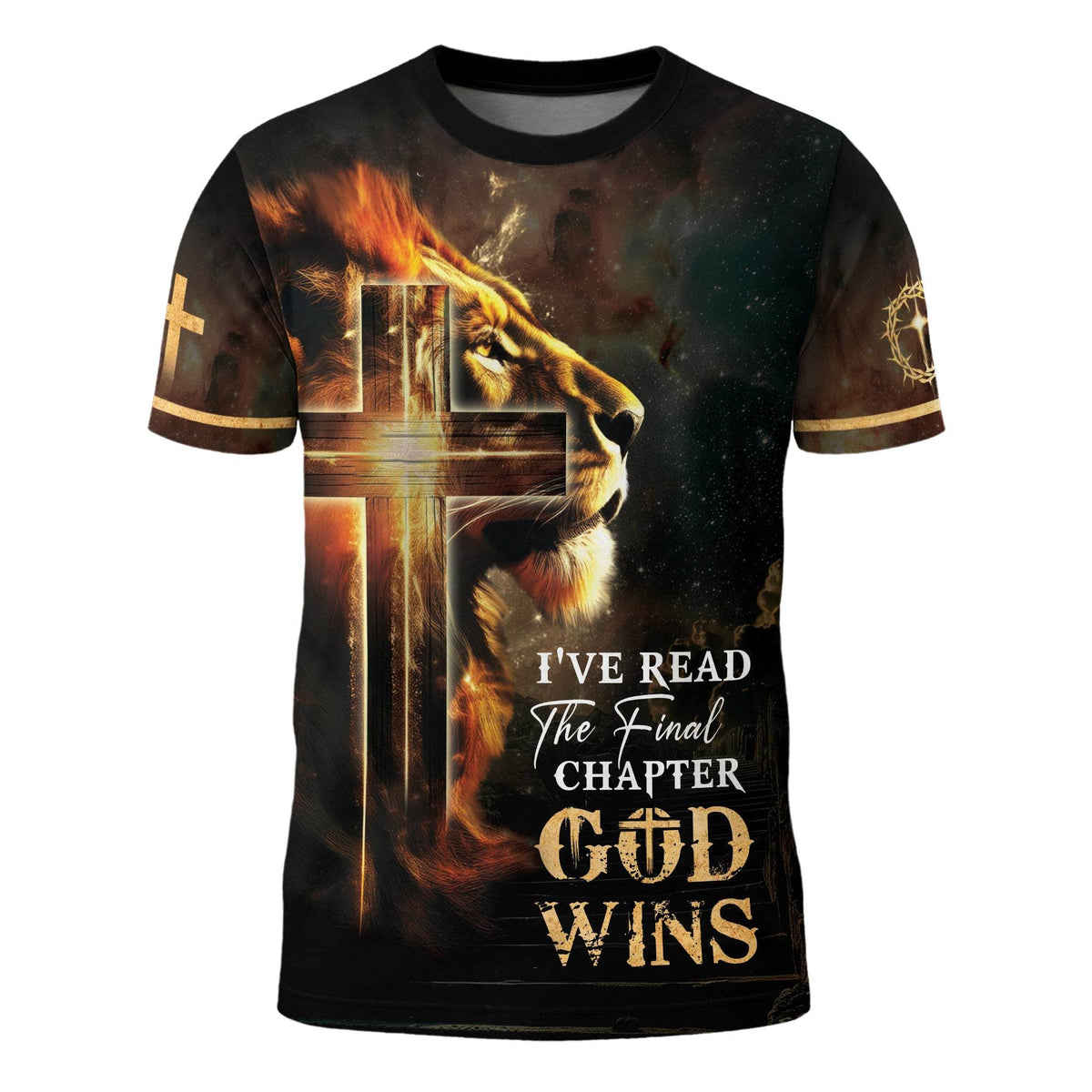 I’ve Read The Final Chapter God Wins Lion Faith Cross T-Shirt