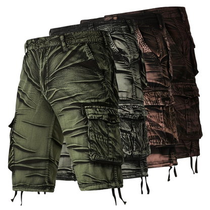 Manlyflex Camo Pattern Cotton Cargo Shorts
