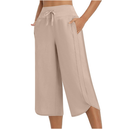 Women's Casual Wide-Leg Capri Pants