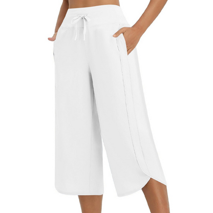 Women's Casual Wide-Leg Capri Pants