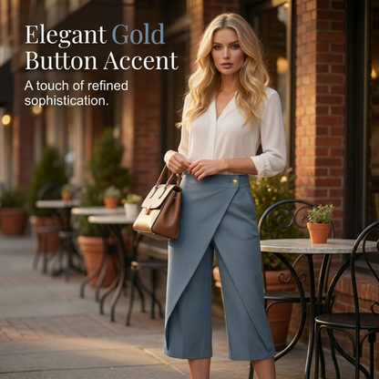 Women's Patchwork Cropped Casual Trousers
