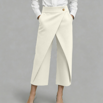 Women's Patchwork Cropped Casual Trousers