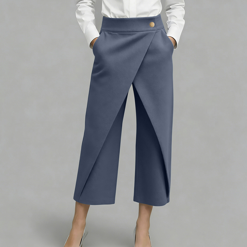 Women's Patchwork Cropped Casual Trousers