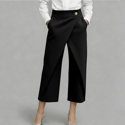 Women's Patchwork Cropped Casual Trousers