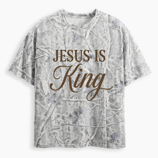 Jesus Is King Christian Camo T-Shirt