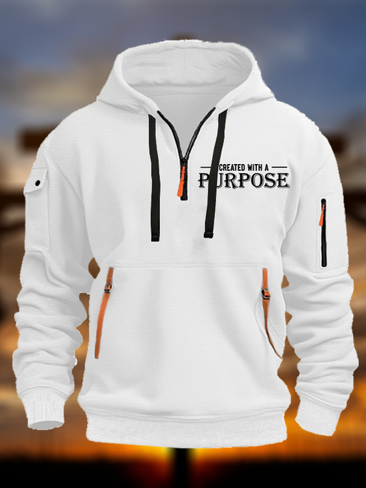 Created With A Purpose Jesus God Christian Zipper Hoodies