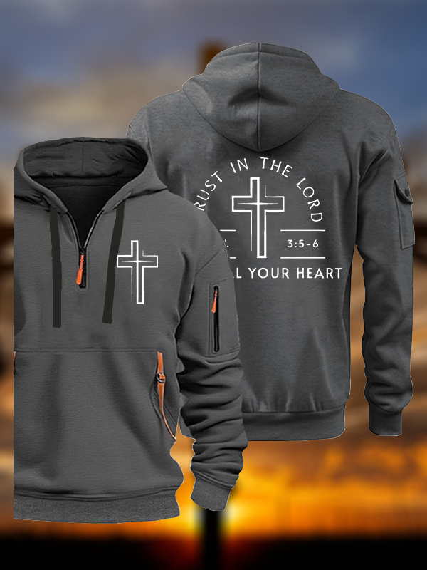 With All Your Heart Jesus God Christian Zipper Hoodies
