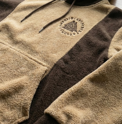 Men's Flannel Viking Two-Tones Valhalla Streetwear Hoodie