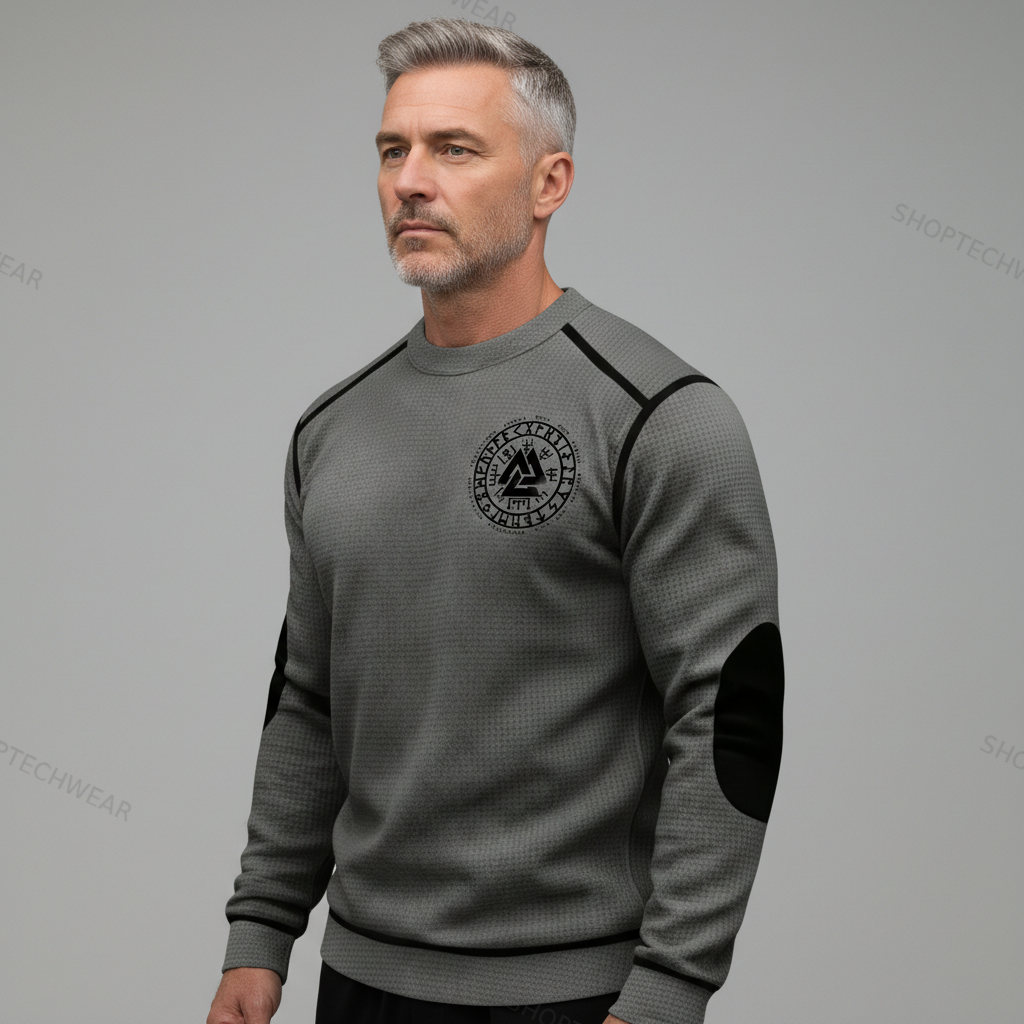 Nordic Viking Vegvísir 3D Print Casual Long-Sleeve Shirt