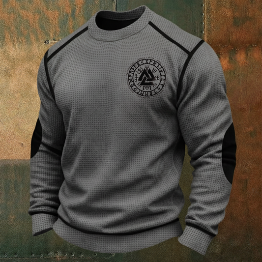 Nordic Viking Vegvísir 3D Print Casual Long-Sleeve Shirt
