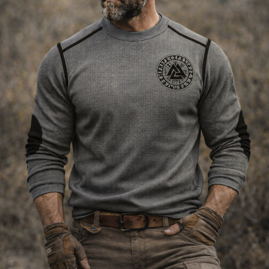 Nordic Viking Vegvísir 3D Print Casual Long-Sleeve Shirt