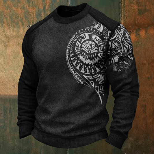 Nordic Viking Rune Warrior Totem 3D Print Casual Long-Sleeve Shirt