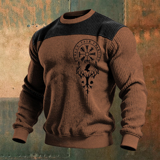 Viking Classic Totem Vintage Graphic Ribbed Pullover