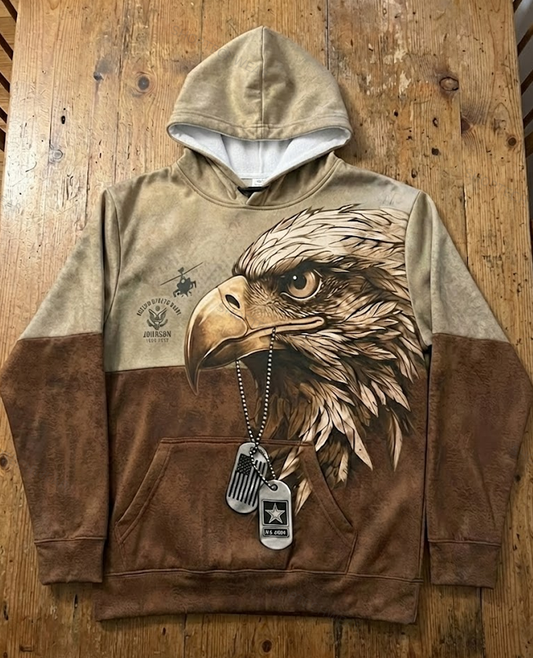 Men's Viking Nordic Two-Tones Eagle Streetwear Hoodie