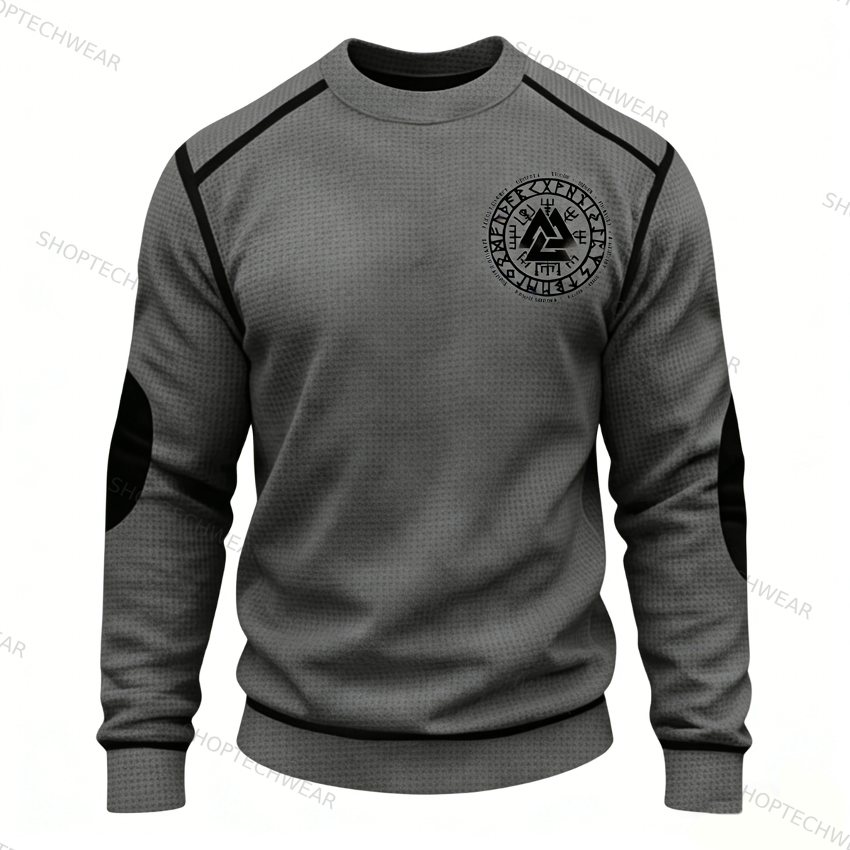 Nordic Viking Vegvísir 3D Print Casual Long-Sleeve Shirt
