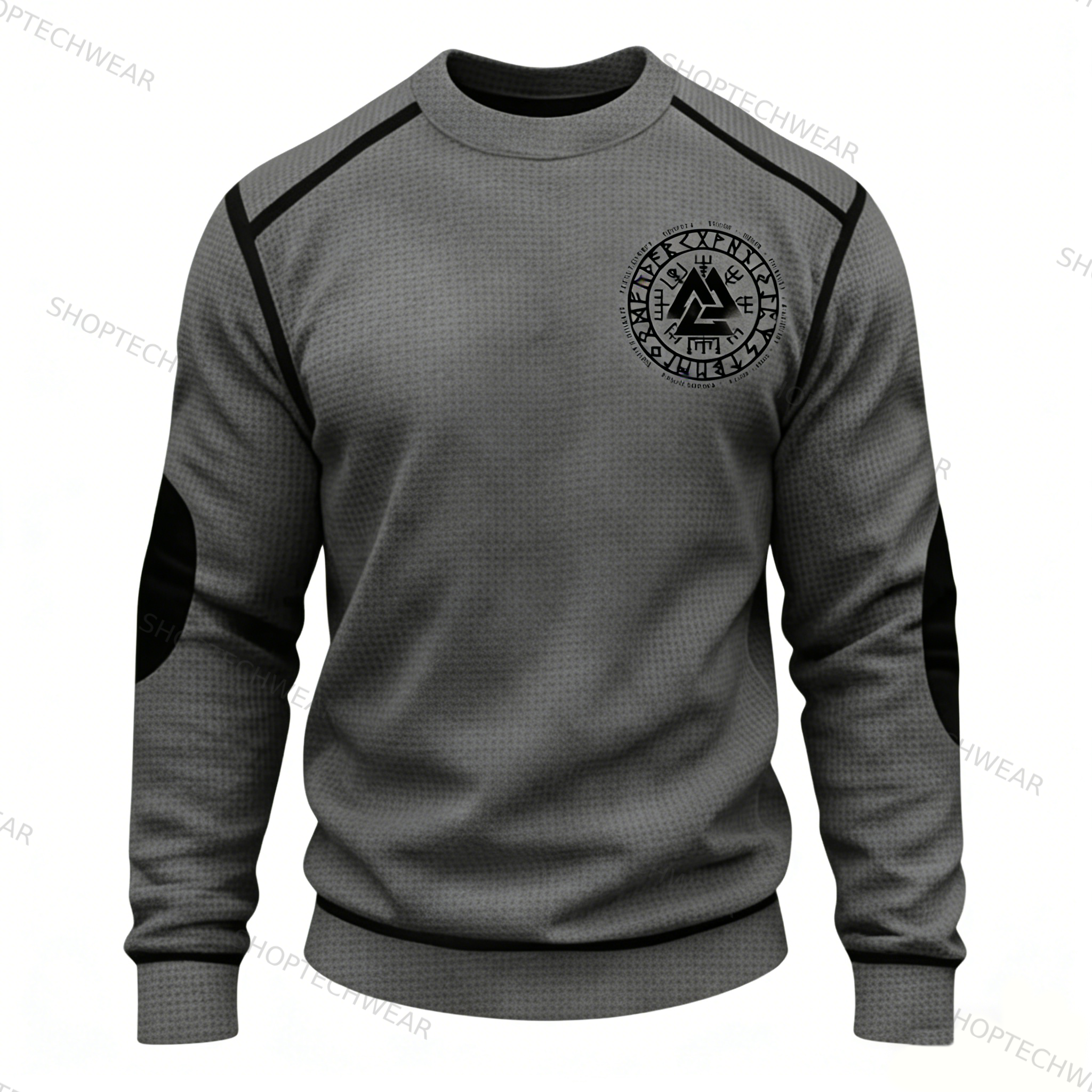 Nordic Viking Vegvísir 3D Print Casual Long-Sleeve Shirt