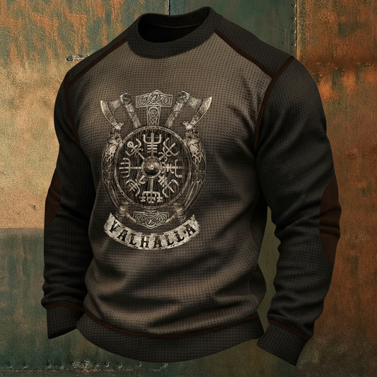 Nordic Viking Warrior Totem 3D Print Casual Long-Sleeve Shirt