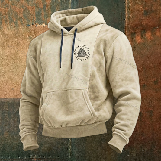 Men's Flannel Viking Two-Tones Valhalla Streetwear Hoodie