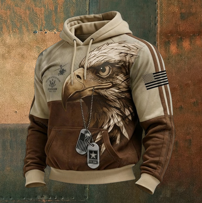 Men's Viking Nordic Two-Tones Eagle Streetwear Hoodie