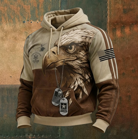 Men's Viking Nordic Two-Tones Eagle Streetwear Hoodie
