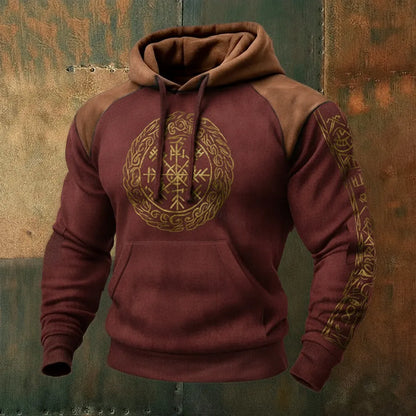 Nordic Viking Style Vegvísir Casual Long-Sleeve Hoodie