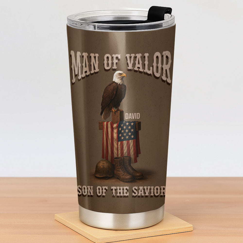 Son Of The Savior Personalized Stainless Steel Tumbler, Custom Name